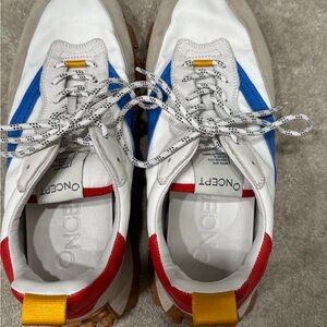 ONCEPT White Sneakers with Blue and Red Accents